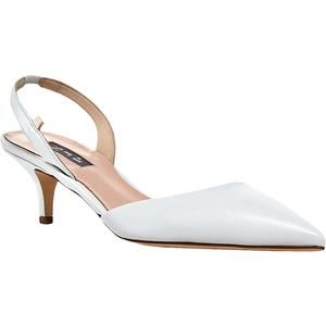 SJP by Sarah Jessica Parker Womens Bliss White Leather Slingback Heels Shoes NWT